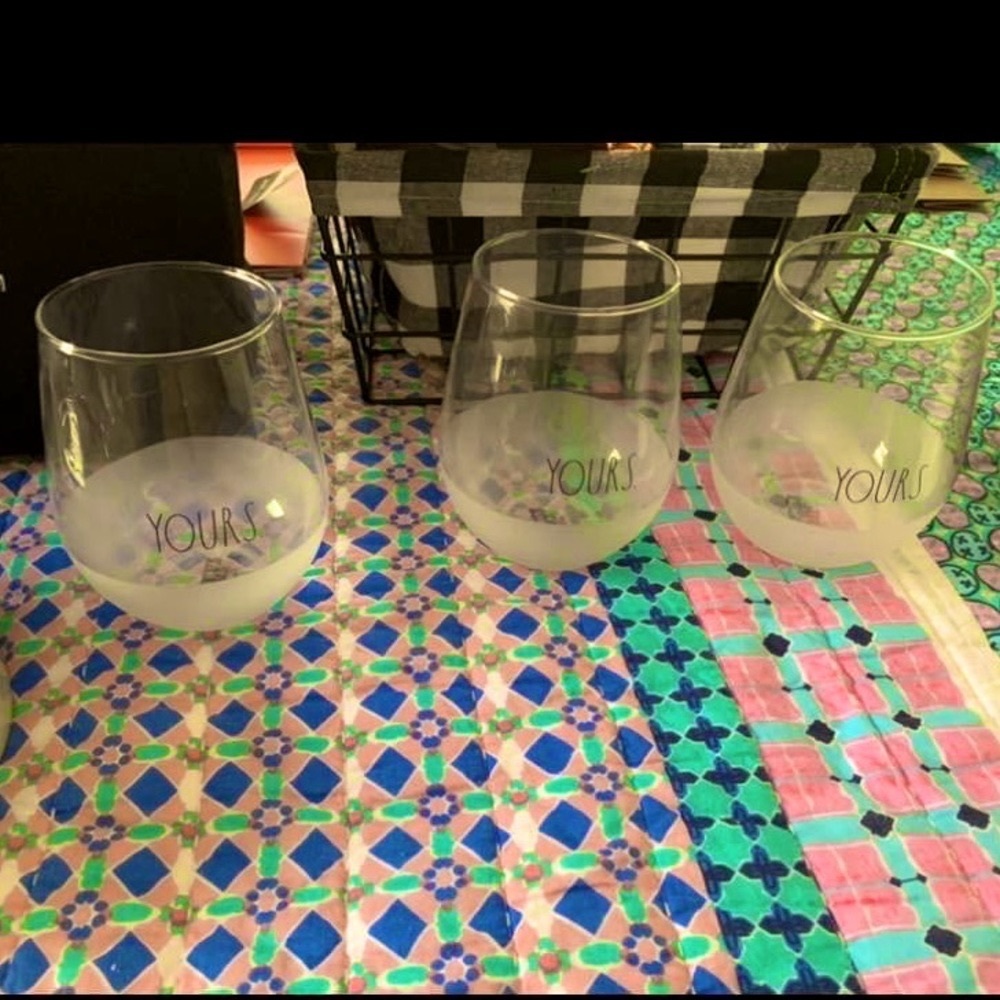 RAE DUNN WINE GLASSES!!! NWT!!!